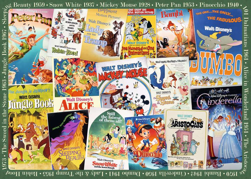 DMG Ravensburger Disney Vintage Posters (1000pcs) (DAMAGED BOX)