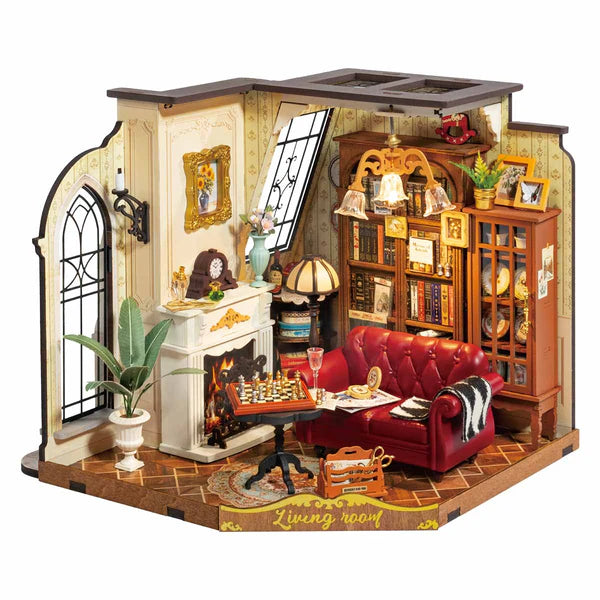DIY Miniature House - Catherine's Living Room (Wood)