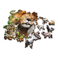 Trefl Wood Craft - Wild Cats in the Jungle (501pcs) (Wooden Jigsaw Puzzle)