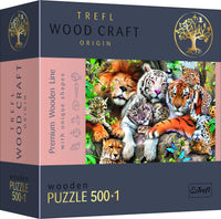 Trefl Wood Craft - Wild Cats in the Jungle (501pcs) (Wooden Jigsaw Puzzle)