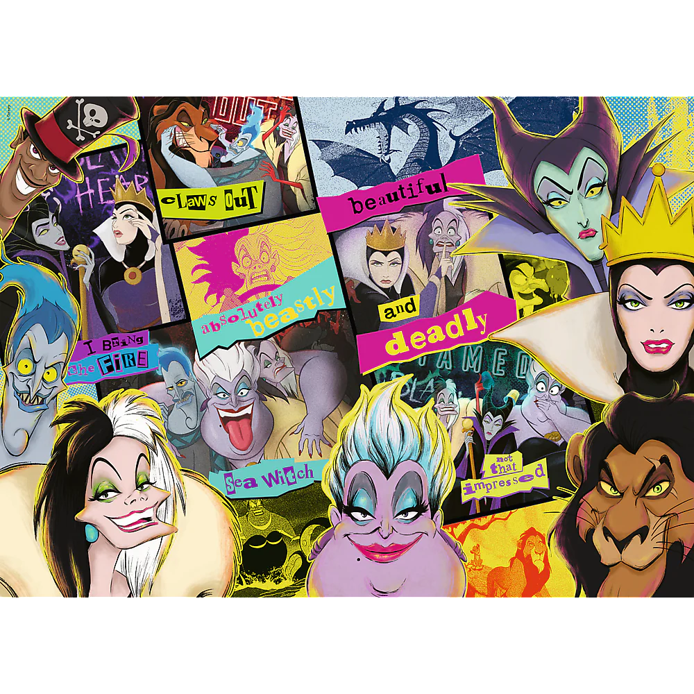 Trefl Wood Craft - Disney's Villains (1000pcs) (Wooden Jigsaw Puzzle)