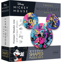 Trefl Wood Craft - Disney's Mickey Mouse (500 + 5 pcs) (puzzle en bois en bois)
