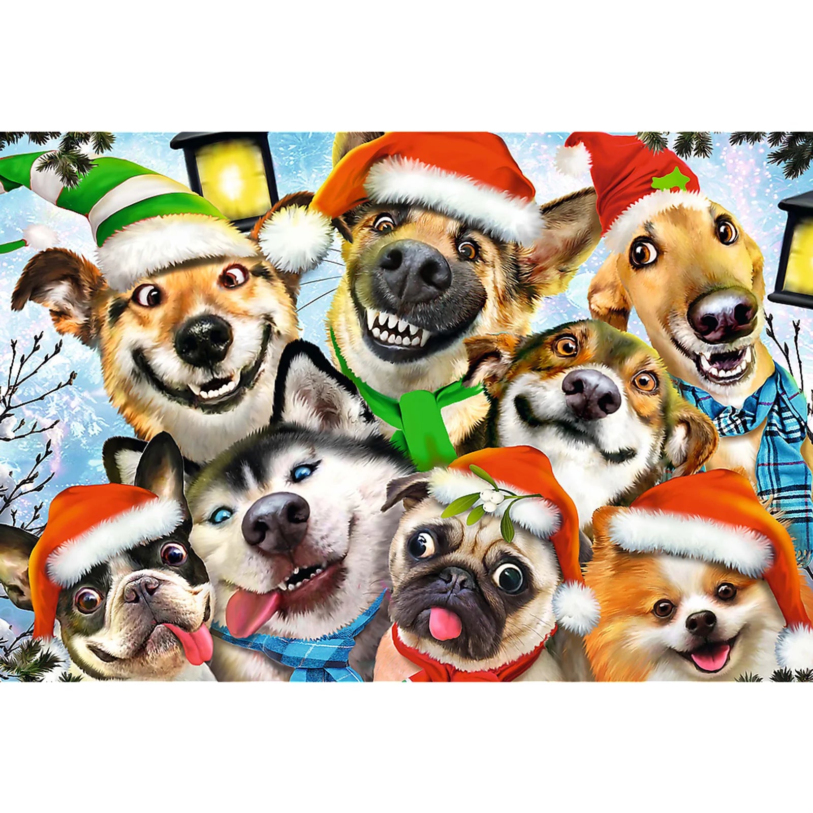 Trefl Wood Craft - Festive Dogs (501pcs) (Wooden Jigsaw Puzzle)