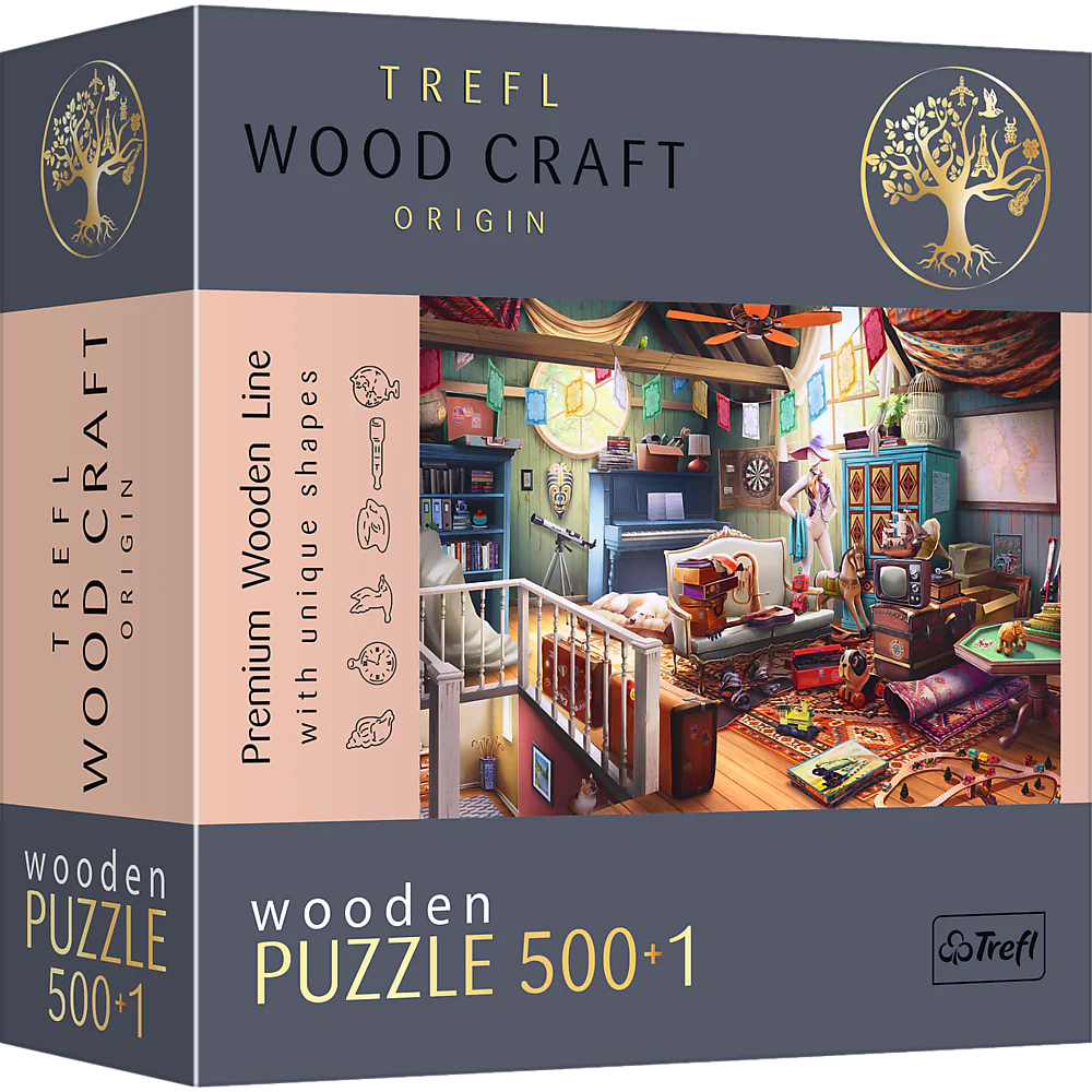 Trefl Wood Craft - Treasures in the Attic (501pcs) (Wooden Jigsaw Puzzle)