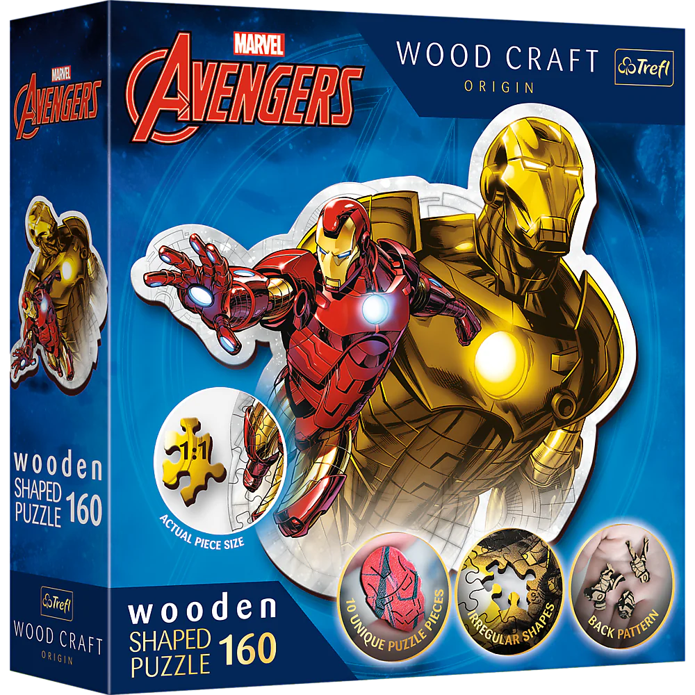 Trefl Wood Craft - Marvel - Brave Iron Man (160pcs) (Wooden Jigsaw Puzzle)