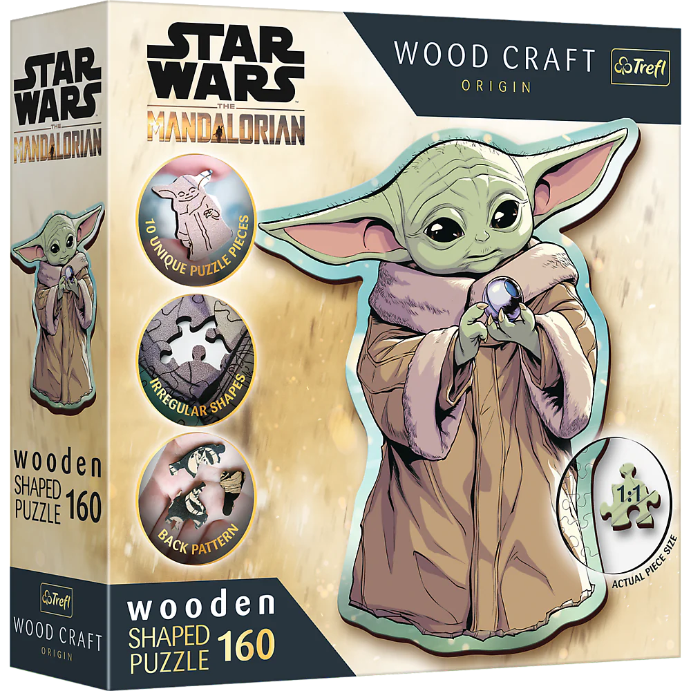 Trefl Wood Craft - Star Wars Grogu (160pcs) (Wooden Jigsaw Puzzle)