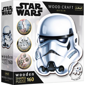 DMG Trefl Wood Craft - Casque de Stormtrooper Star Wars (160 pièces) (Puzzle en bois) (BOÎTE ABÎMÉE)