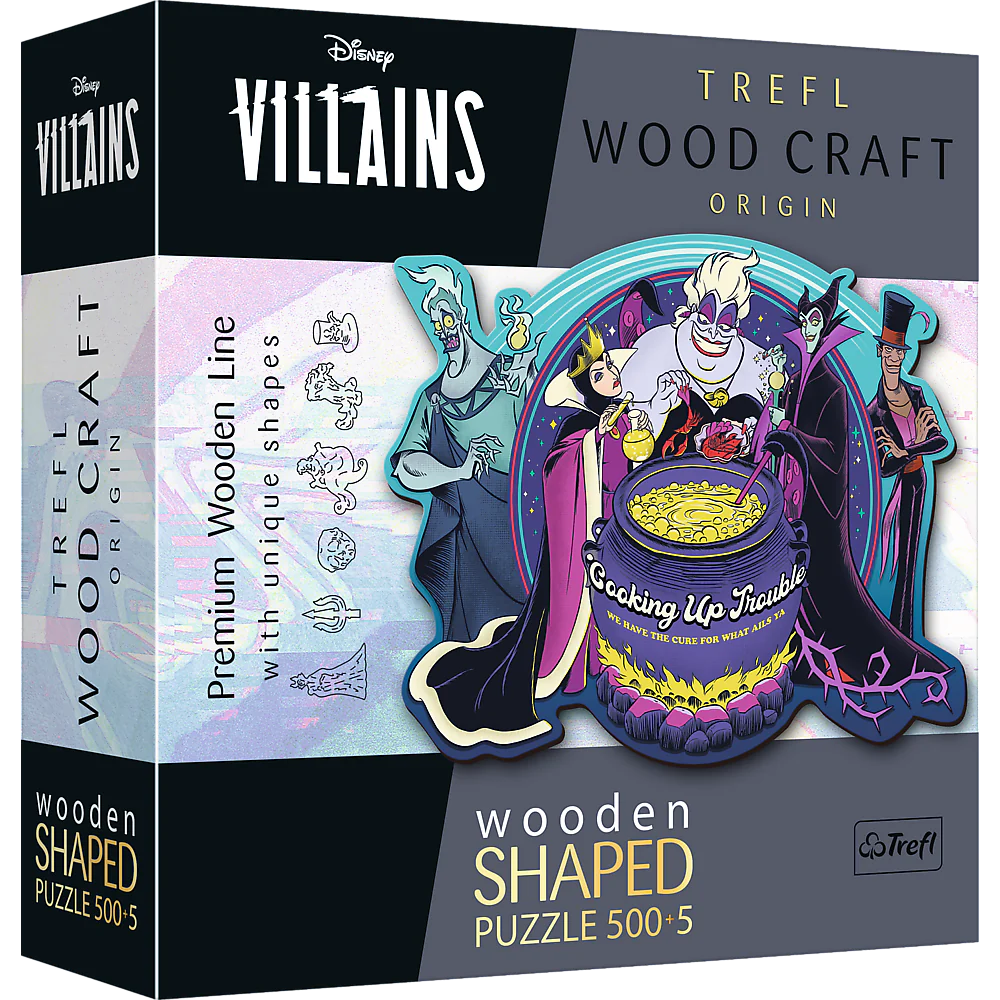 Trefl Wood Craft - Disney's Villains (500+5 pcs) (Wooden Jigsaw Puzzle)