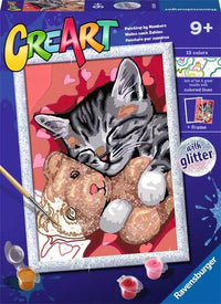 Ravensburger CreArt - Peaceful Kitten with Glitter (Paint-by-number)