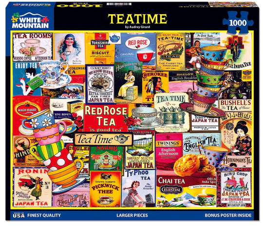 PFG Teatime, Audrey Girard (1000pcs) (Usage/Used - PUZZLES FOR GOOD)