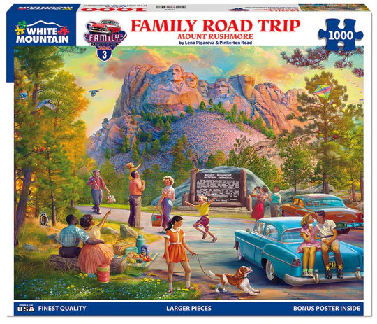 Voyage en famille en voiture - Mont Rushmore, Lena Pigareva et Pinkerton Road