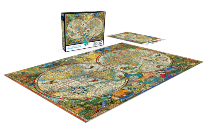 PFG Vintage World Map (Usage/Used - PUZZLES FOR GOOD)