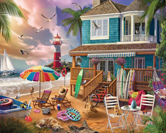 Sur la plage (1000 pièces)