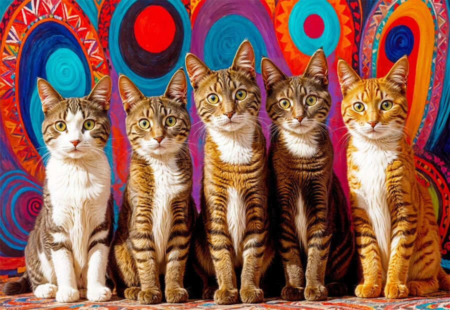 Enjoy- Five Cats (1000pcs)