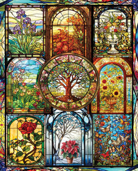 Four Season Stained Glass, Lois B Sutton (1000pcs)