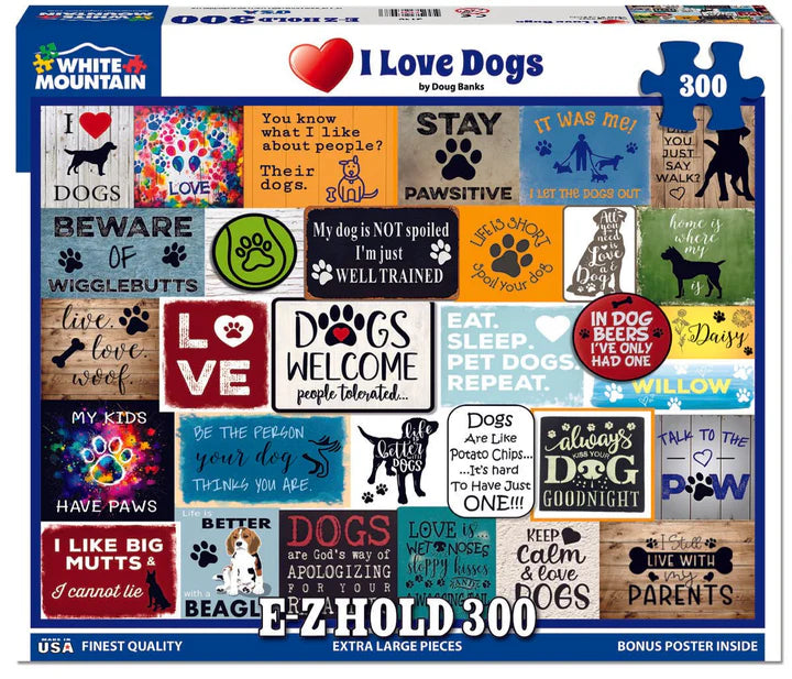 J'aime les chiens (300 pièces) (Fermeture facile)
