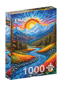 Paysage du lever du soleil (1000pcs)