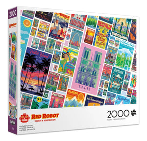 Vintage Posters, Red Robot Design & Illustration (2000pcs)