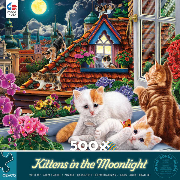 Kittens in the Moonight, Howard Robinson (500pcs)