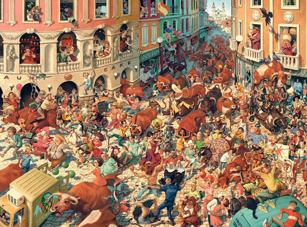 Collection d'art PFG - Course de taureaux à Pampelune (3000 pièces) (Occasion - PUZZLES FOR GOOD)
