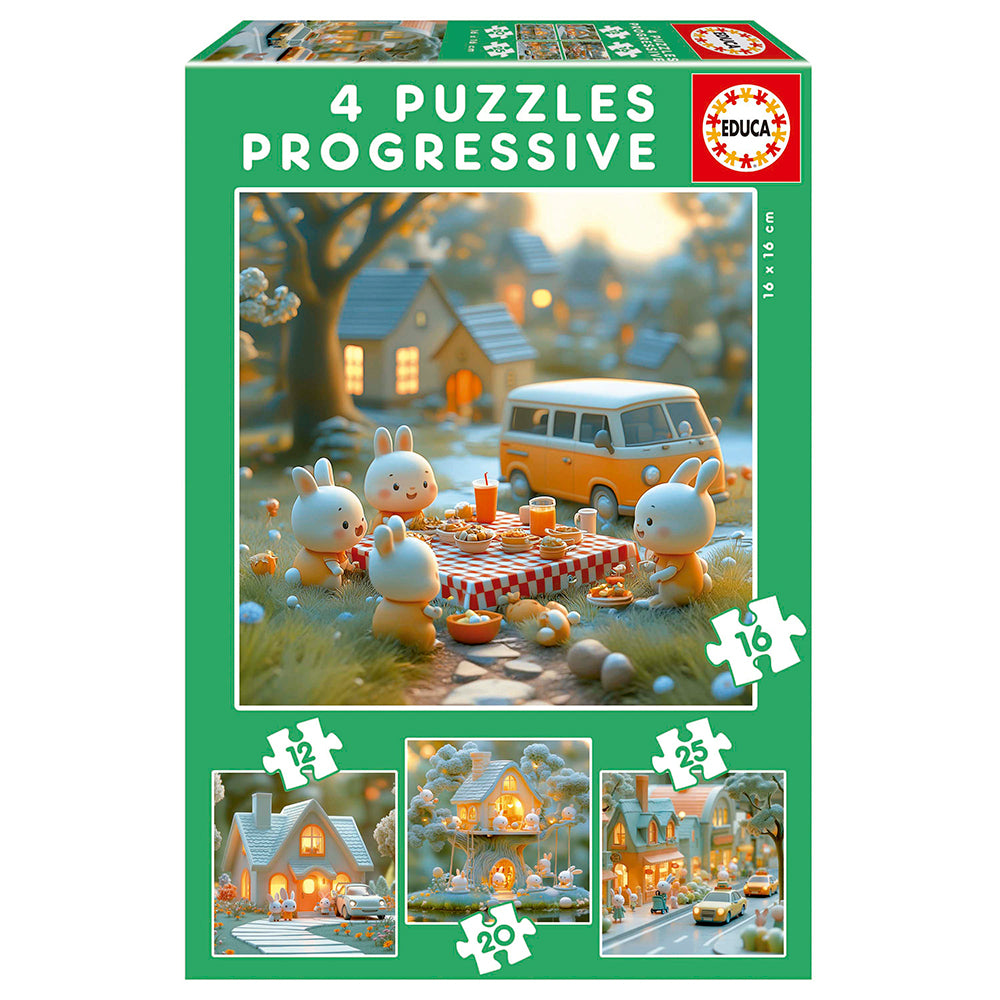 4 Progressive Puzzles - Bunny City