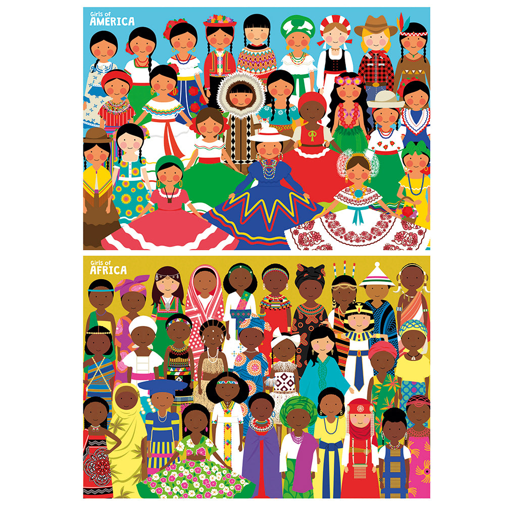 Girls of America & Girls of Africa (2x100pcs)