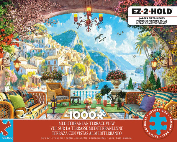 Mediterranean Terrace View, Dominic Davison (1000pcs) (EZ-2-HOLD)