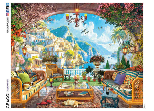 Mediterranean Terrace View, Dominic Davison (1000pcs) (EZ-2-HOLD)