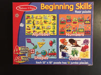 PFG - Beginning Skills - 4 in 1 - Floor Puzzle (USAGE/USED-PUZZLES FOR GOOD)