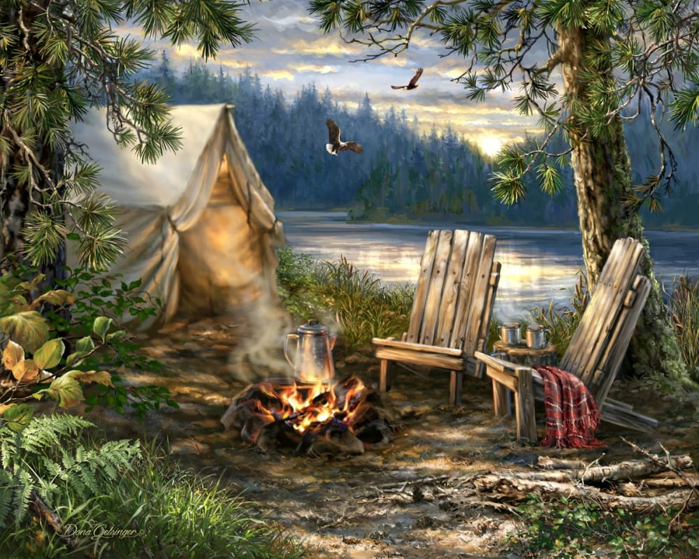 PFG Evening at the Lake (500pcs) (Usage/Used - PUZZLES FOR GOOD)