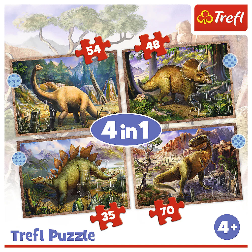 4-in-1 Interesting Dinosaurs (35, 48, 54, 70 pcs)