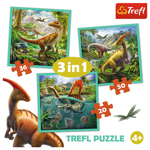 DMG 3-in-1 The Extraordinary World of Dinosaur (20, 36, 50 pcs) (VERY DAMAGED BOX)