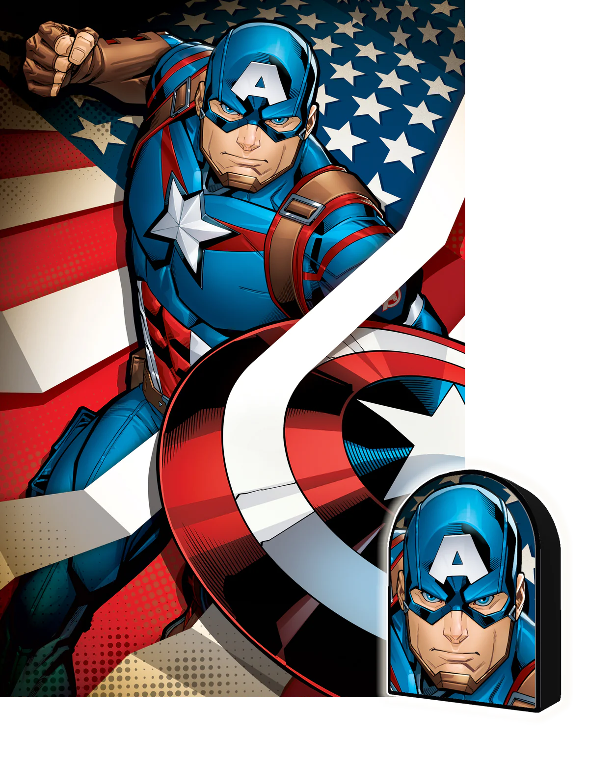 Marvel - Captain America dans l'étain à collectionnable en forme (puzzle 3D) (300pcs)