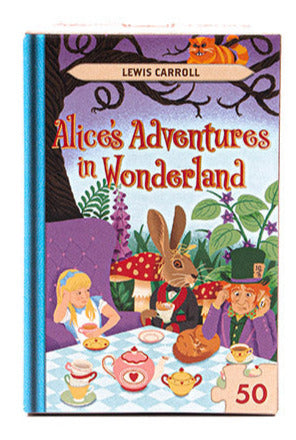 Mini bibliothèque - Les aventures d'Alice au pays des merveilles (50 pièces)