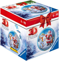 Le bonhomme de neige du Santa de Ravensburger (ornement de balle de puzzle de Noël 3D)