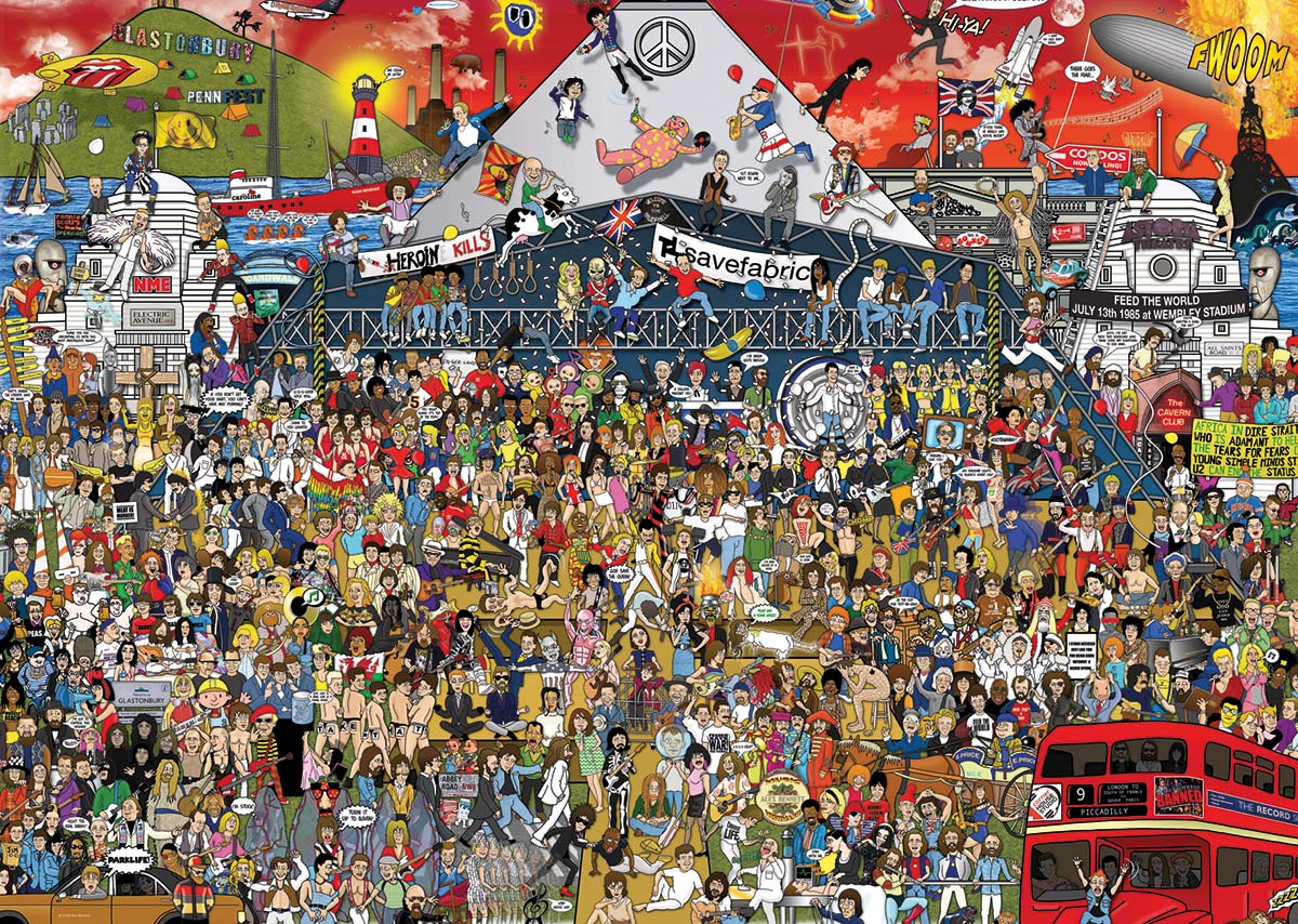 PFG Mishmash - British Music History, Alex Bennett (2000pcs) (Usage/Used - PUZZLES FOR GOOD)