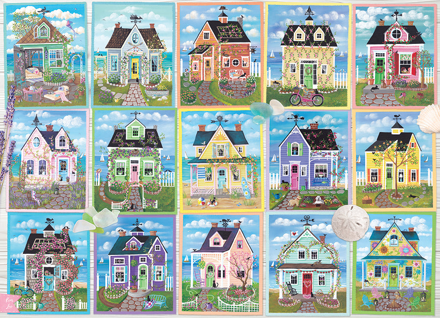 Cottages en bord de mer (1000 pc)