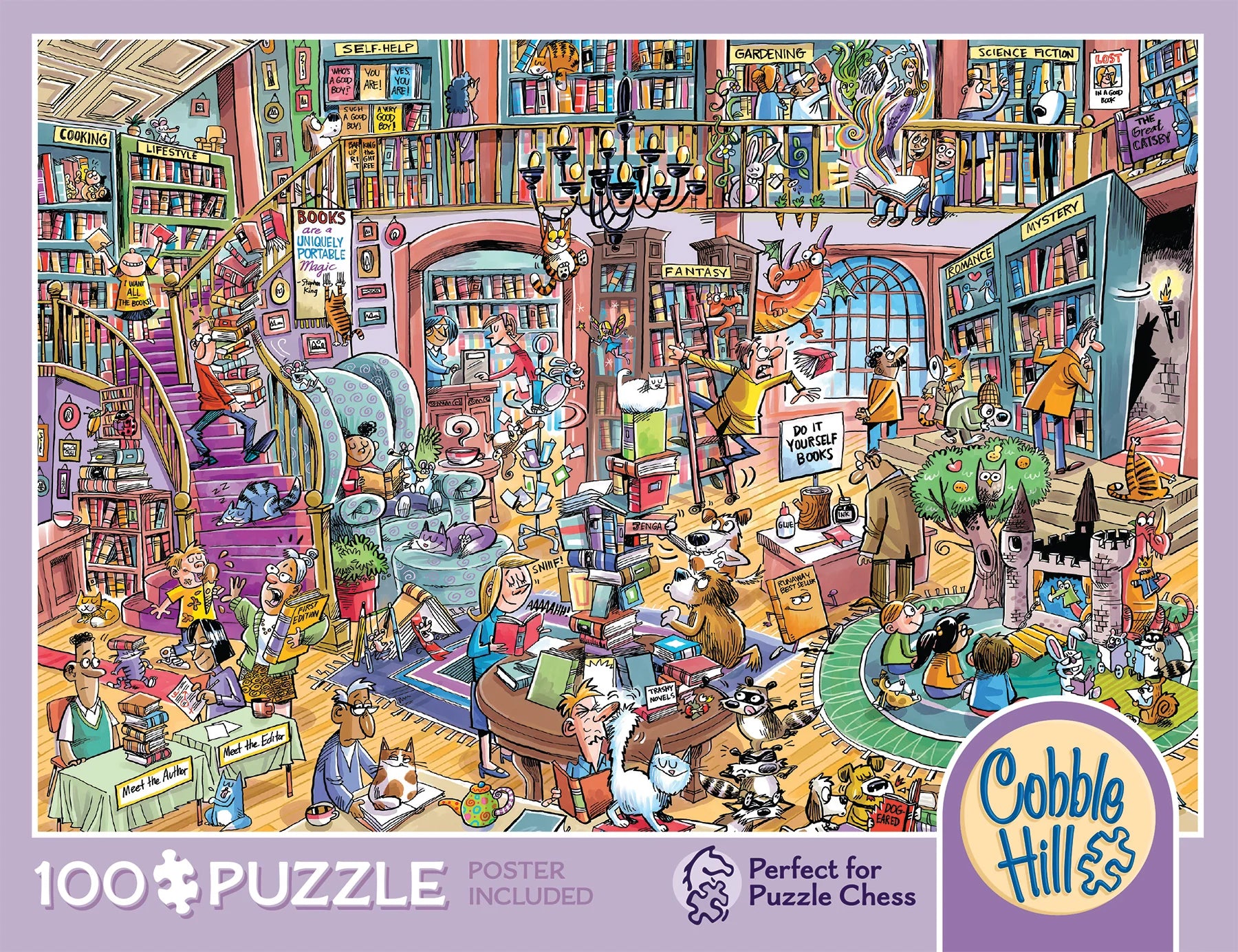 Puzzle Chess - Bookshop Bedlam, Dave Whamond (100pcs)