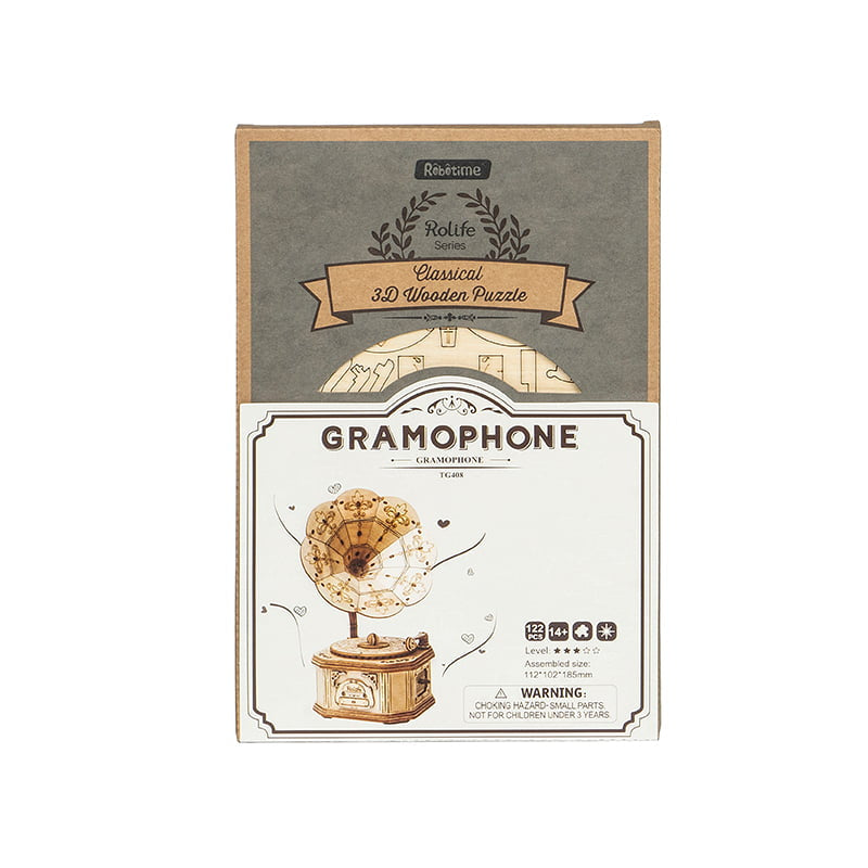 3D Gramophone (Wood)