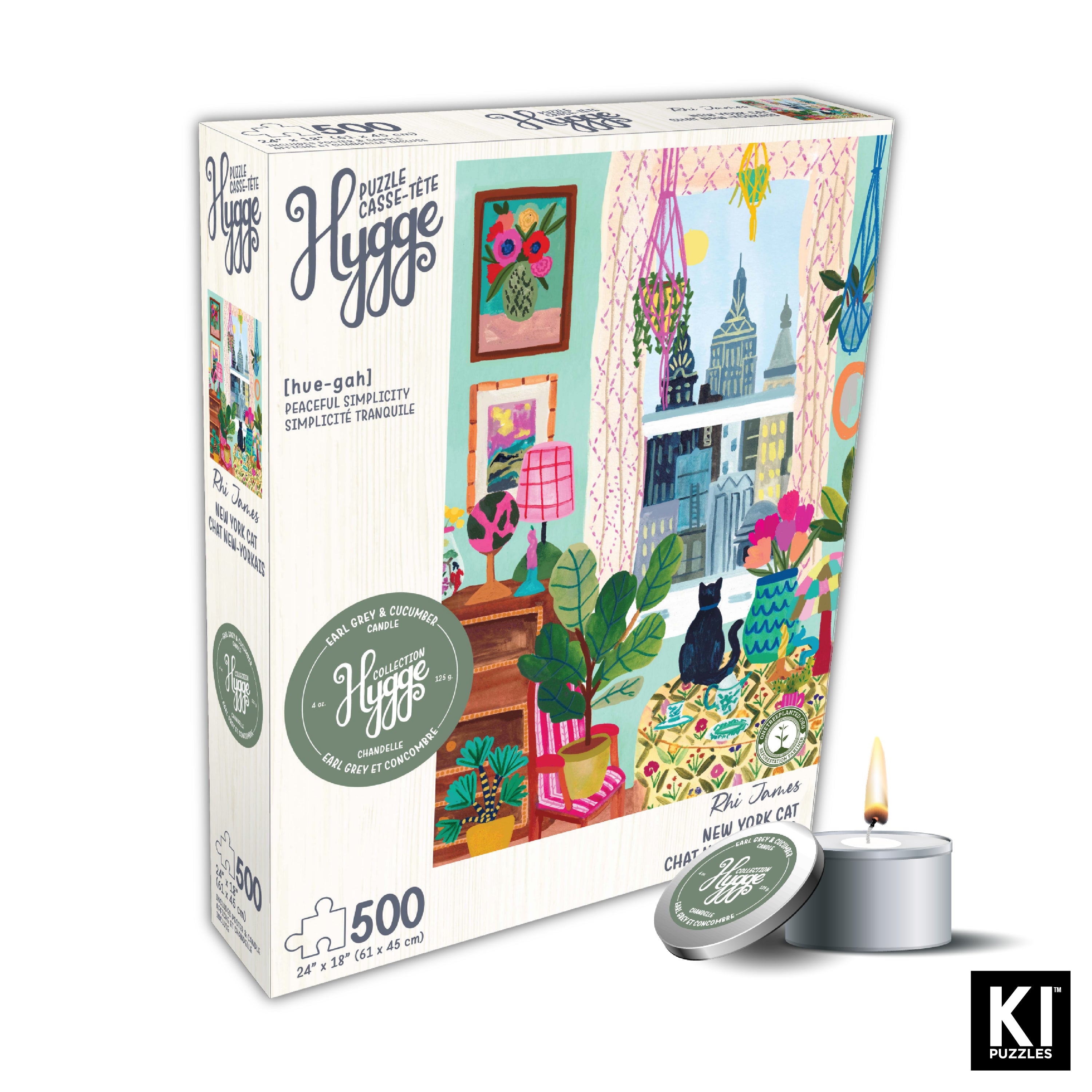 Hygge - Chat de New York, Rhi James (Bougie BONUS) (500 pièces)
