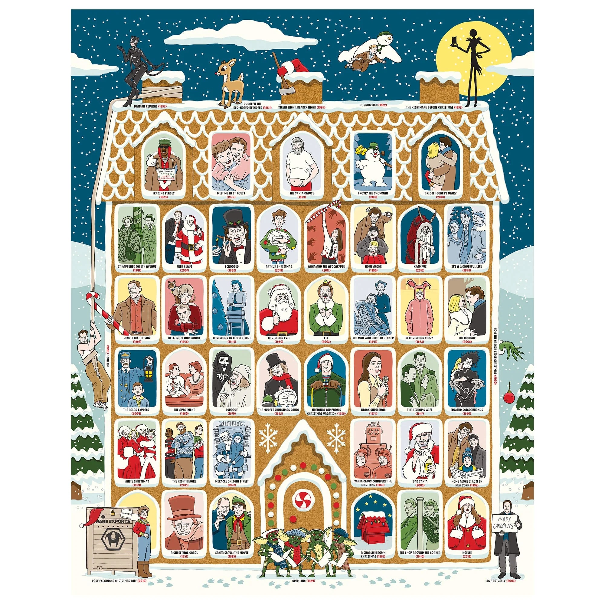 Bucket List - 50 Must-See Christmas Movies (1000pcs)