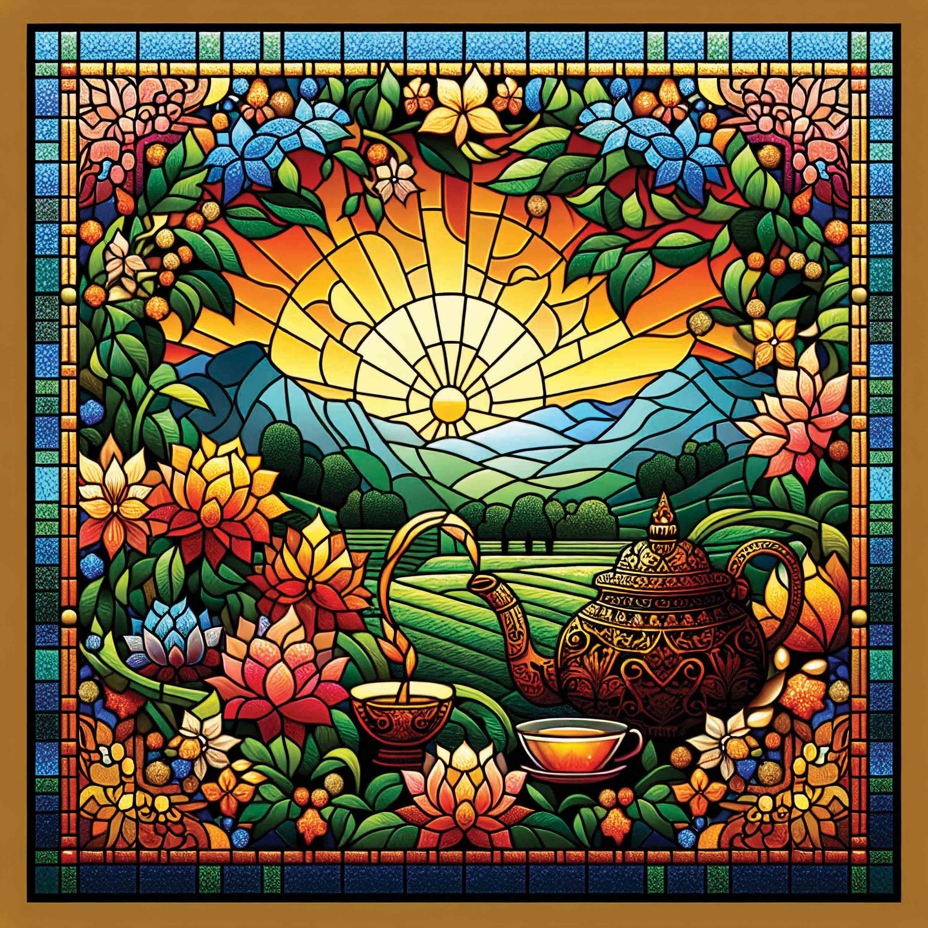 DMG Stained Glass - Tea at Sunrise (Translucent) (300pcs) (DAMAGED BOX)