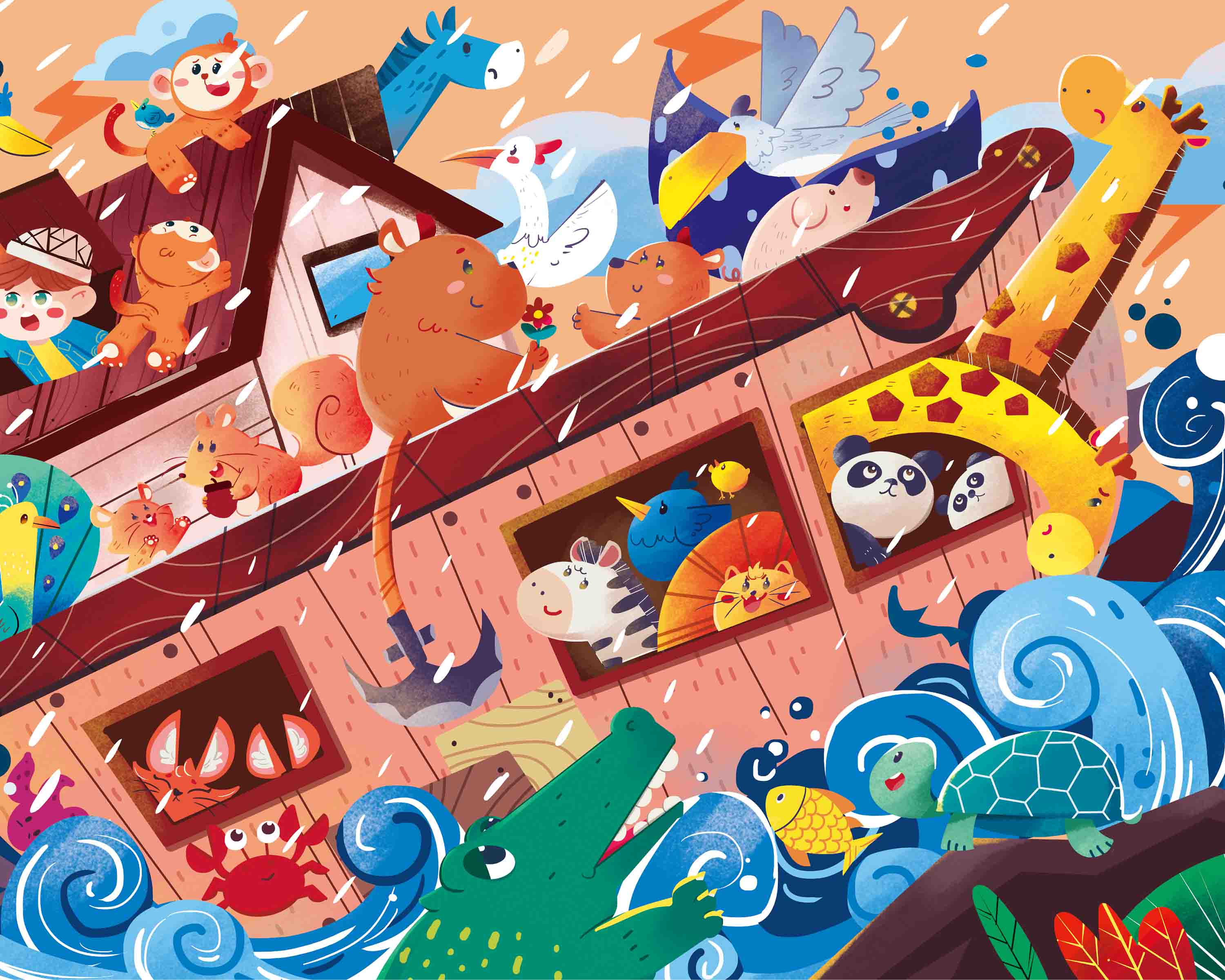 JUMBO Puzzle - Noah's Ark (FLOOR) (72pcs)