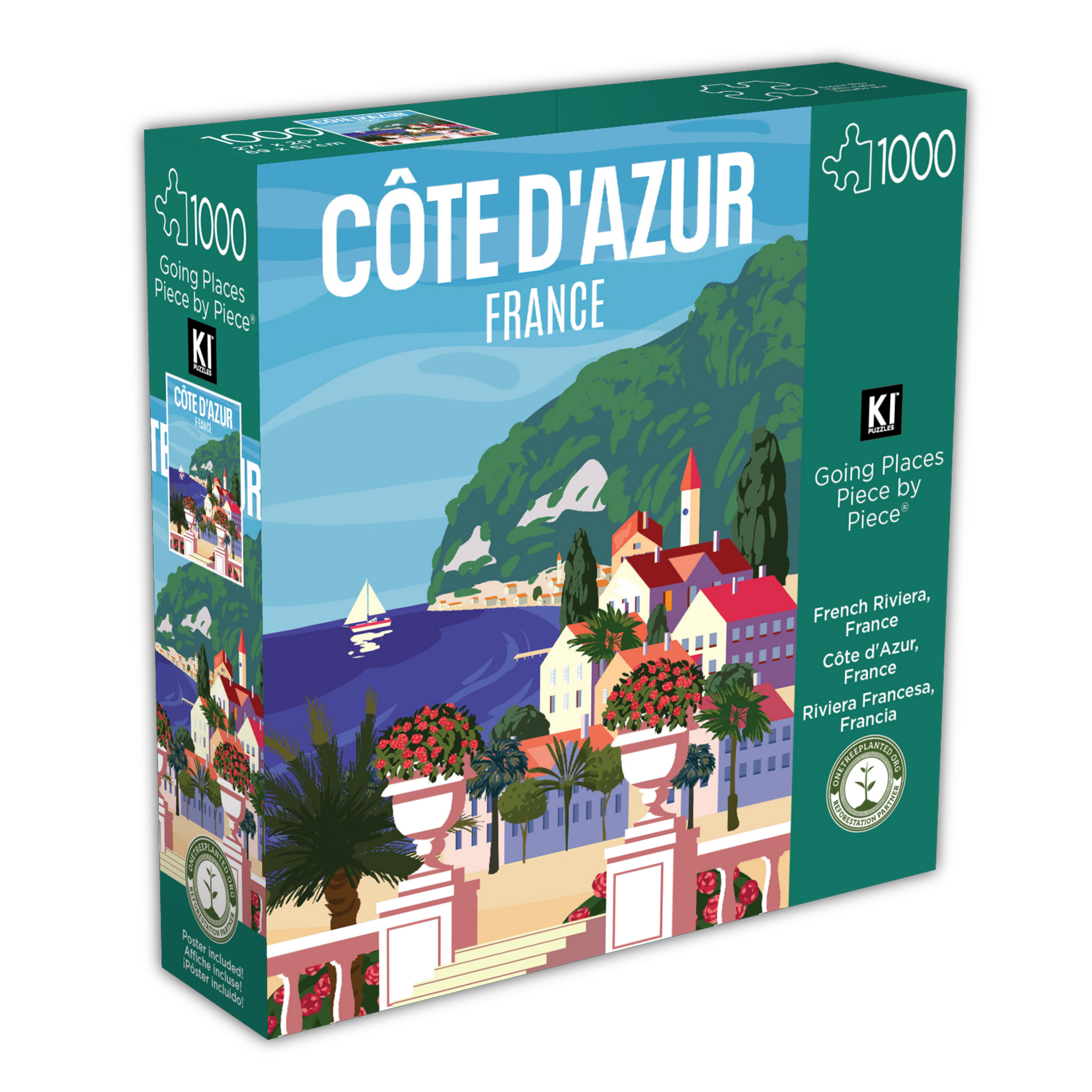 Going Places Piece by Piece - Cote D'Azur, France  (1000pcs)