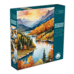 Serene Escapes - Scenic Autumn Watercolor Painting (550pcs)
