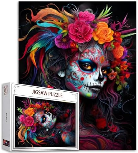 PFG Floral Skull (1000pcs) (Usage/Used - PUZZLES FOR GOOD)