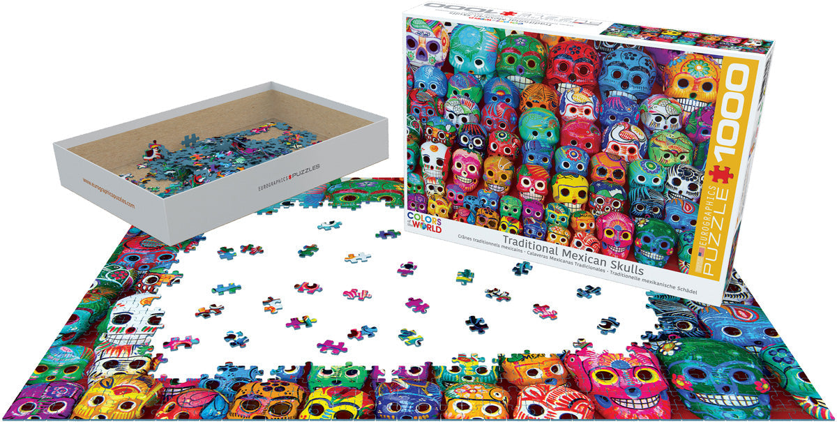PFG Colors of The World - Traditional Mexican Skulls (Usage/Used - PUZZLES FOR GOOD)