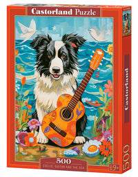 Collie, guitare et mer (500pcs)