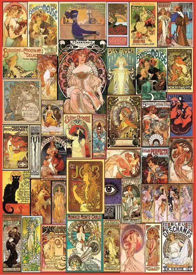 Collage d'affiches Art Nouveau PFG (Utilisation - PUZZLES FOR GOOD)