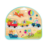 Vehicles on the Go! (Peg Puzzle)